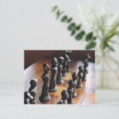 Schachtheater, antikes Vintages Schachmann-Set aus Postkarte (Stehend Vorderseite)