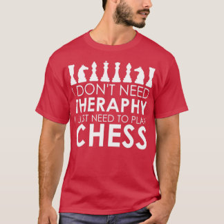 Schachtherapie lustige Schachziffern Grandmaster S T-Shirt
