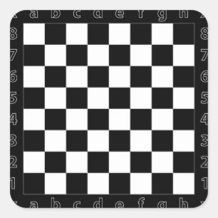 Schachtisch Quadratischer Aufkleber