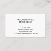 Schachtrainer/Tutor-Visitenkarte Visitenkarte (Rückseite)