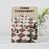 Schachturnier Art Einladung (Stehend Vorderseite)