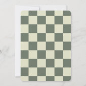 Schachturnier Geburtstagsparty Grünes Thema Spiel Einladung (Rückseite)