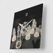 Schachuhr Quadratische Wanduhr (Winkel)