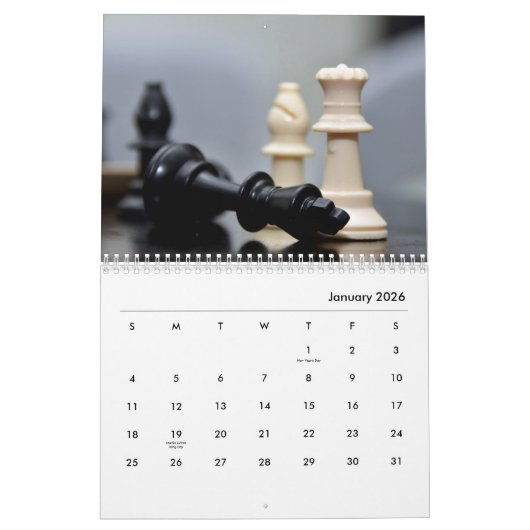 Schachwall-Kalender Kalender (Jan 2026)