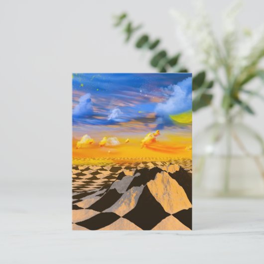 Schachwelt Postkarte (Stehend Vorderseite)