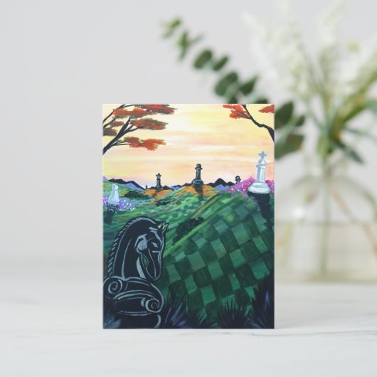 Schachwelt Postkarte (Stehend Vorderseite)