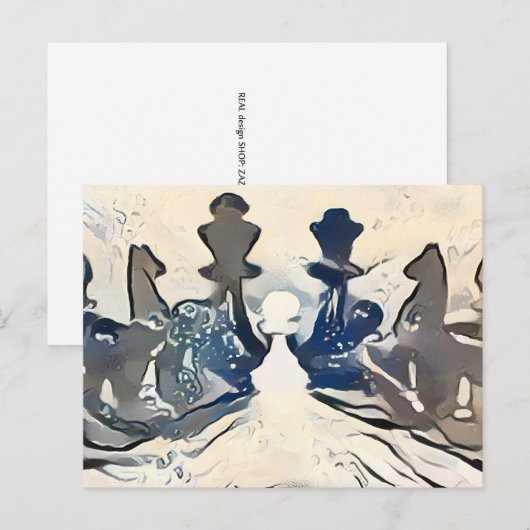 Schachwinters Postcard Postkarte (Vorne/Hinten)