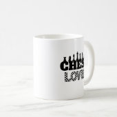 Schachwort Schwarze Teile Lover Board Design Kaffeetasse (VorderseiteRechts)
