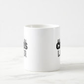 Schachwort Schwarze Teile Lover Board Design Kaffeetasse (Mittel)