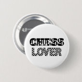 Schachwortwörsche Schwarze Buchstaben Lover Board Button (Vorne & Hinten)