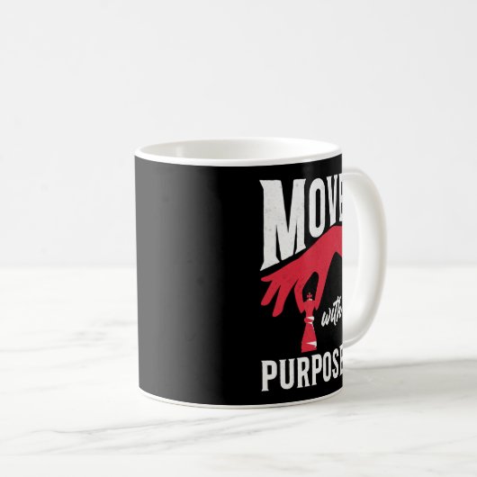 Schachzug mit Spielerschach Vintag Kaffeetasse (VorderseiteRechts)