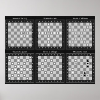 Schachzüge Diagramm Poster