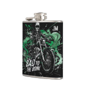 Schade an den Knochen Personalisierter Vinyl-Wrapp Flachmann (Links)