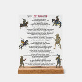 Schade, dass die Nationalgedichte ein akrales Zeic Acrylschild (Vorderseite)