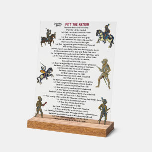 Schade, dass die Nationalgedichte ein akrales Zeic Acrylschild