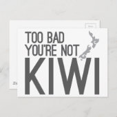 Schade, dass Sie nicht KIWI (NEW ZEALAND) sind Postkarte (Vorne/Hinten)