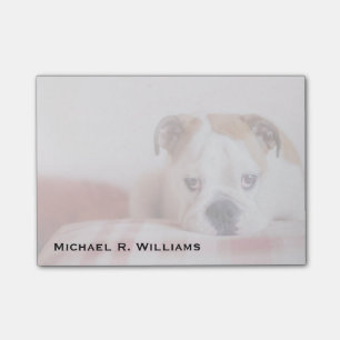 Schade-Englisch-Bulldog-Welpe Post-it Klebezettel