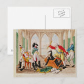 Schade und Bedauern, ein Tragi-Comic-Spiel Postkarte (Vorne/Hinten)