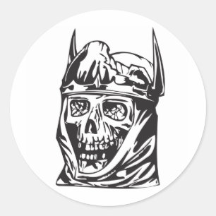 Schädel 137 runder aufkleber