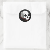 Schädel 18 runder aufkleber (Tasche)