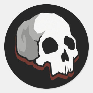 Schädel 18 runder aufkleber