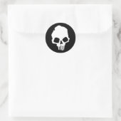 Schädel 25 runder aufkleber (Tasche)