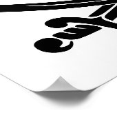 Schädel-307778 Schwerter überkreuzten schwarzen Ma Poster (Ecke)