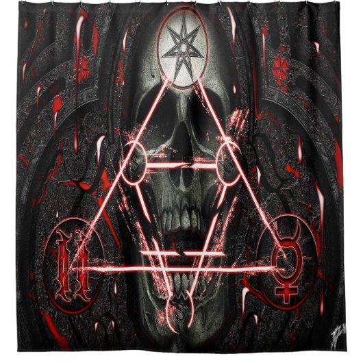 Schädel 888 duschvorhang (Vorderseite)