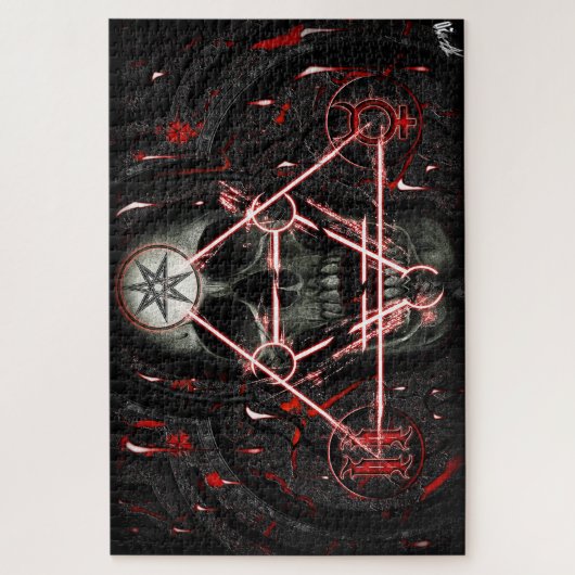 Schädel 888 puzzle (Vertikal)