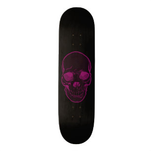 Schädel-abstrakte Grafik-Mädchen Rosa u. Schwarz Skateboard
