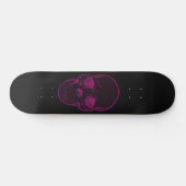 Schädel-abstrakte Grafik-Mädchen Rosa u. Schwarzes Skateboard (Horizontal)