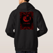 "Schädel" abstrakter grafischer Hoodie mit Cirobb (Rückseite)