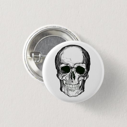 Schädel-Abzeichen Button (Vorne & Hinten)