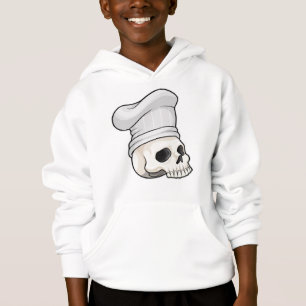 Schädel als Koch mit Koch Hut Hoodie