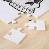 Schädel als Koch mit Koch Hut Puzzle (Seite)