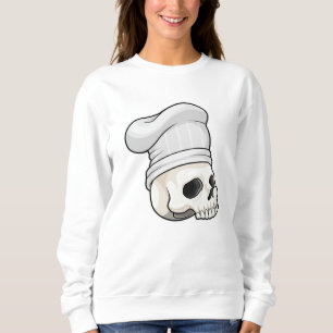 Schädel als Koch mit Koch Hut Sweatshirt