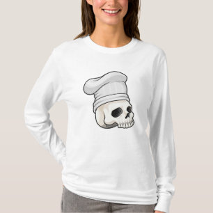 Schädel als Koch mit Koch Hut T-Shirt