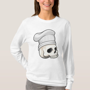 Schädel als Koch mit Koch Hut T-Shirt