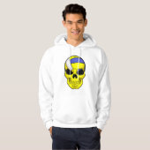 Schädel als Volleyballspieler mit Volleyball Hoodie (Vorne ganz)