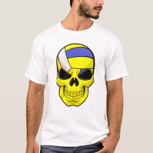 Schädel als Volleyballspieler mit Volleyball T-Shirt