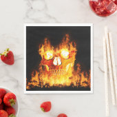 Schädel am Feuer Serviette (Beispiel)