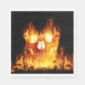 Schädel am Feuer Serviette (Vorderseite)