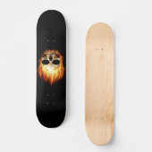 Schädel auf Feuer Skateboard (Vorderseite)
