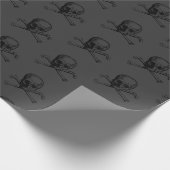 Schädel auf Grau | Geschenkpapier (Ecke)