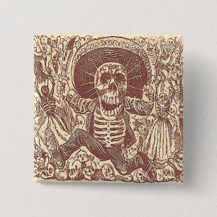 Schädel aus Oaxaca, La Calavera Oaxaqueña Button