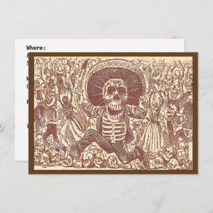 Schädel aus Oaxaca, La Calavera Oaxaqueña Einladung