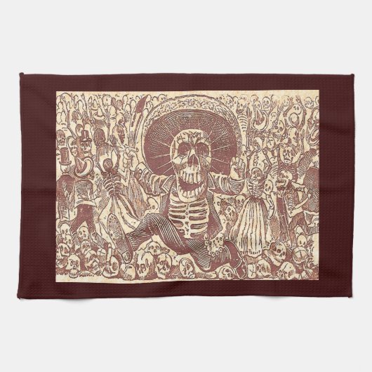Schädel aus Oaxaca, La Calavera Oaxaqueña Handtuch (Horizontal)