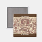 Schädel aus Oaxaca, La Calavera Oaxaqueña Magnet (Vorderseite/Rückseite)