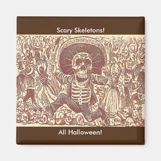 Schädel aus Oaxaca, La Calavera Oaxaqueña Magnet (Vorne)