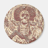 Schädel aus Oaxaca, La Calavera Oaxaqueña Magnet (Vorne)